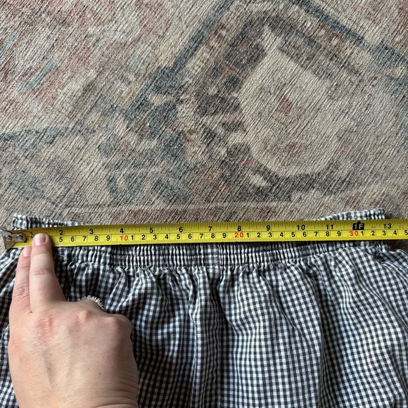 Gingham Pull On Shorts M/L High Waisted Stretch Coastal Grandma Jantzen Vintage - Picture 9 of 12